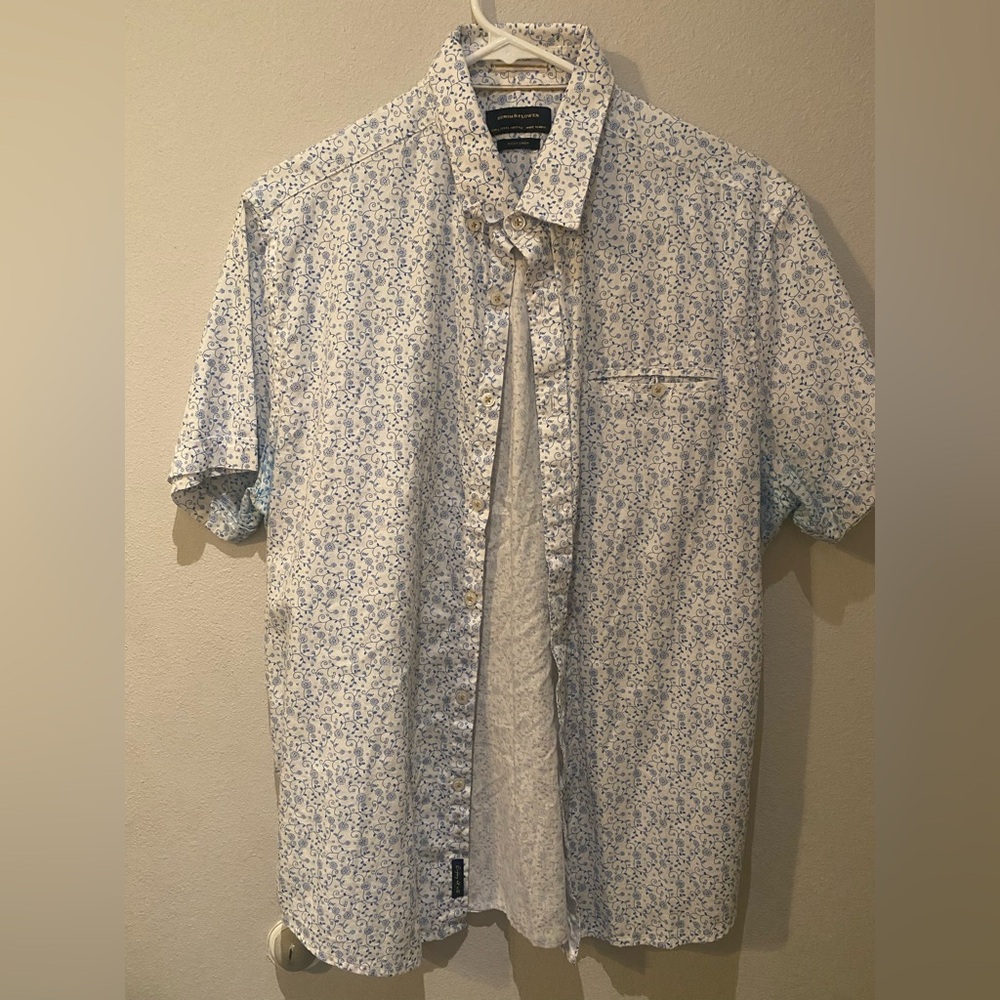 Floral Short Sleeve Button-Up Shirt